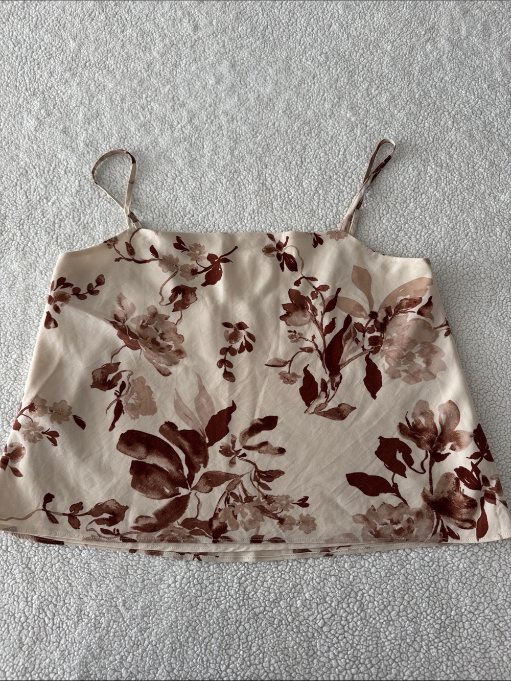 Abercrombie & Fitch Blush Floral Satin Cami